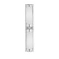 Bowland Bath Wall Sconce with frosted opaque glass tubes unlit, showing soft matte finish