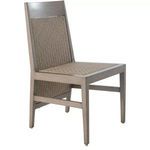 Savannah chair without cushion showcasing woven raffia seat and back