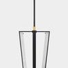 Edgemere Pendant viewed from rear showing clean geometric cage and alabaster panel edges