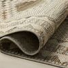 Close-up showing thick weave and texture of Saylor Granite Veil Rug with curved fold