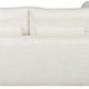 Back view of Lucca sectional with visible bolster pillows and smooth upholstery