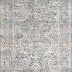 Lucia Steel Ivory Rug with vintage-style intricate floral and geometric patterns in muted gray, beige, and ivory tones