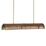 Product Image 2 for Woodbine Rectangular Wood and Wrought Iron Chandelier from Currey & Company