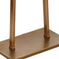 Angled view of Duet Floor Lamp highlighting length and thin metal bar structure