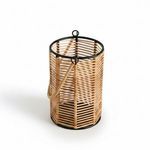 Product Image 2 for Natural Iron & Bamboo Round Lantern Dia 5" from BIDKHome