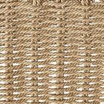 Close-up of woven natural fiber texture on seat and backrest