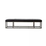 Product Image 9 for Beaumont Leather Bench - Rider Black from Four Hands