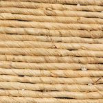 Close-up of natural corn rope texture showing detailed fiber twists and natural color variation
