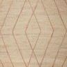 Ivory jute rug with natural diamond pattern featuring tonal linear and braided details