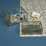 Monroe Rectangle Box   Brass image 3