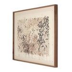 Side angled view showing depth of wooden frame and texture of layered paint on canvas