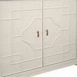 Product Image 4 for Two Door Decorative Rattan Overlay Cabinet With Curved Ends Painted from Worlds Away