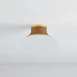 Pearl River fixture flush mount ceiling light viewed from slightly below side angle
