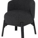 Adelaide chair shown from a three-quarter front angle highlighting curved back and seat