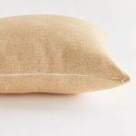 Side view of Gage pillow showing zipper seam detail and fabric weave