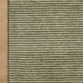 Sunday Olive / Ivory rug close-up of corner on hardwood floor highlighting texture and ivory stripes
