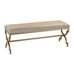 Product Image 1 for Double Bench In Cream Metallic Linen from Elk Home