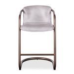 Front view of Chiavari Counter Chair showing soft padded seat and backrest with bronze frame and floor protectors
