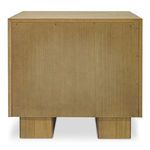 Closeup showing drawer opening mechanism and screws on textured shagreen drawer front