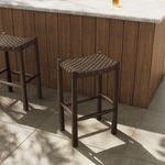 Product Image 13 for Savio Outdoor Bar + Counter Stool - Dark Textured Woven from Four Hands