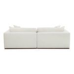Rear view of Rue Nook sectional emphasizing uniform backs and solid base edges