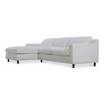 Hutton sectional shown from a 45-degree angle highlighting left chaise and armrest