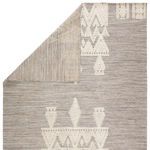 Torsby Hand-Knotted Tribal Gray/ Ivory Rug image 3