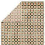 Product Image 3 for Gyasi Hand Knotted Geometric Green/Cream Rug from Jaipur