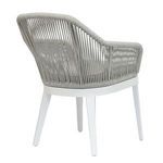 Rear view of Miami Dining Chair showing open structure and rope wrapping