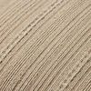 Close-up of textured tonal stripes and fine cotton weave on the Howie Natural Pillow.
