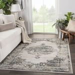Product Image 5 for Talia Medallion Gray/ Ivory Rug from Jaipur 