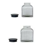 Product Image 11 for 9 Cup Pressed Glass Jar W/ Black Stainless Steel Lid from Creative Co-Op