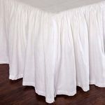 Product Image 2 for Gathered White Linen Queen Bed Skirt from Pom Pom at Home