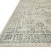 Low angle view highlighting the flat weave texture and edge detail of the Skye Natural Sage rug
