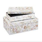 Product Image 1 for Uma Mother of Pearl Box Set of 2 from Currey & Company