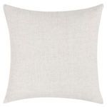 Back side of pillow showing solid natural linen fabric without foliage print