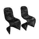 Product Image 1 for Midnight Rattan Bar Stool Set of 2 from Creative Co-Op