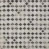 Yeshaia Black Neutral Rug with geometric diamond pattern in muted black and cream tones