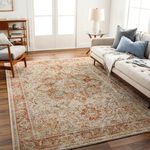 Product Image 3 for Naila Vintage-Inspired Woven Rust / Beige - 7'10" Round from Surya