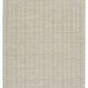 Rectangular handmade area rug in light gray and light green with ticking stripe pattern and low wool pile