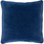 Safflower Navy Velvet Pillow image 1