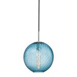 Product Image 1 for Rousseau 1 Light Pendant Blue Glass from Hudson Valley