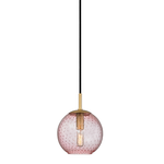 Product Image 1 for Rousseau 1 Light Pendant Pink Glass from Hudson Valley
