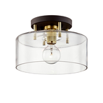 Product Image 1 for Bergamot Station 1 Light Semi Flush from Troy Lighting