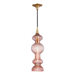 Product Image 1 for Pomfret 1 Light Pendant With Pink Glass from Hudson Valley