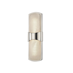 Valencia 1 Light LED Wall Sconce with light-diffusive Spanish alabaster panels and aged brass center band