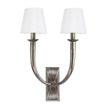 Product Image 1 for Vienna 2 Light Wall Sconce W/White Shade from Hudson Valley