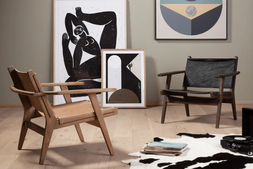 Shop our sleek and sustainable leather sling chairs | Scout & Nimble