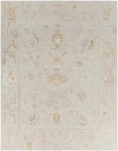 Product Image 1 for Revere Vintage-Inspired Hand-Knotted Gray  / Taupe Rug - 9' x 12' from Surya