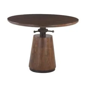 Product Image 1 for Amici 40 Inch Round Adjustable Acacia Wood Dining Table from World Interiors